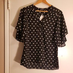 Express Sheer Kimono Sleeve Top NWT Size XS